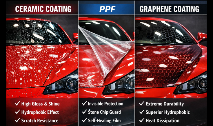 Car Paint Protection Services Ceramic and PPF at Hassonjee Automotives Amravati