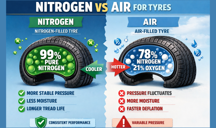 Car Tyre Maintenance and Nitrogen Filling at Hassonjee Automotives Amravati