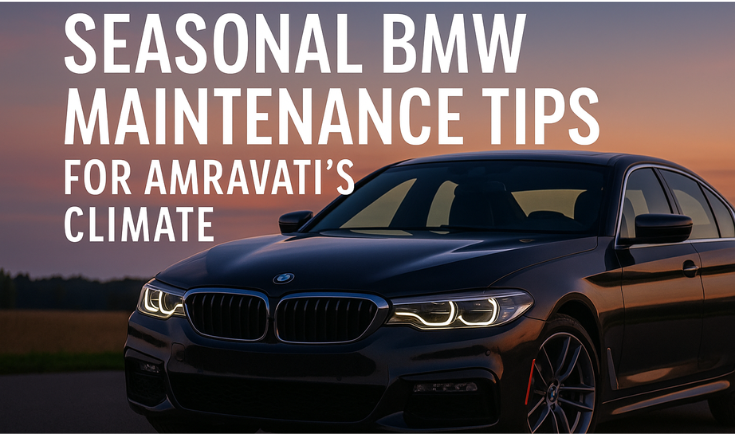 Sleek black BMW car at sunset.